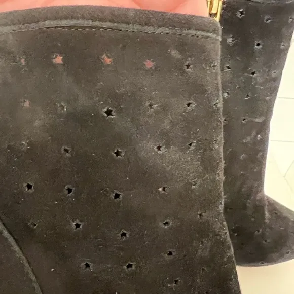 See by Chloe Suede Eyelet Sock Boot. Size 8.5. EUC!! Includes box and dust bag.