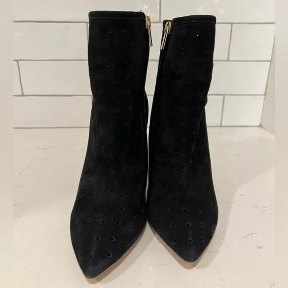 See by Chloe Suede Eyelet Sock Boot. Size 8.5. EUC!! Includes box and dust bag.