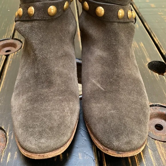 See by Chloe Suede Studded Ankle Boots