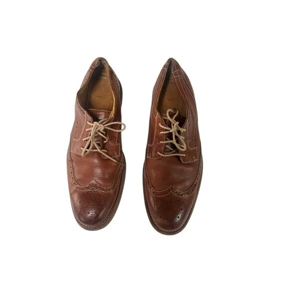 SERRY Top Sider GOLD CUP MEN’s BROWN LEATHER WING TIP OXFORDS SIZE 12M