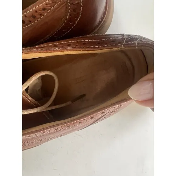 SERRY Top Sider GOLD CUP MEN’s BROWN LEATHER WING TIP OXFORDS SIZE 12M