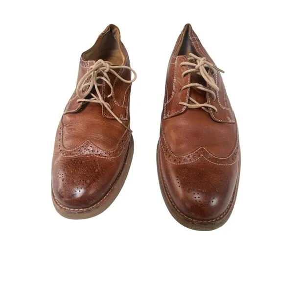 SERRY Top Sider GOLD CUP MEN’s BROWN LEATHER WING TIP OXFORDS SIZE 12M