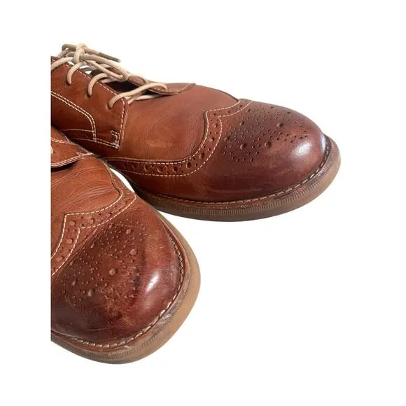 SERRY Top Sider GOLD CUP MEN’s BROWN LEATHER WING TIP OXFORDS SIZE 12M