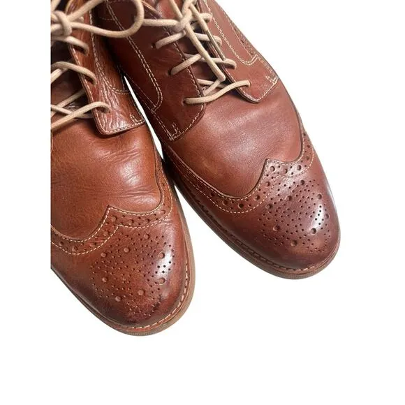 SERRY Top Sider GOLD CUP MEN’s BROWN LEATHER WING TIP OXFORDS SIZE 12M