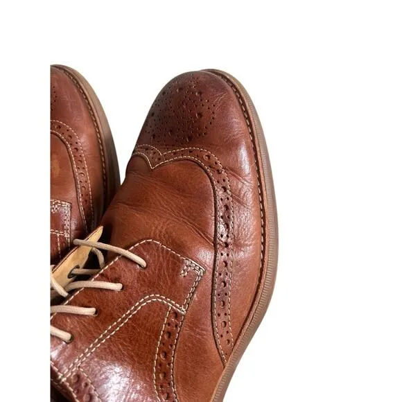 SERRY Top Sider GOLD CUP MEN’s BROWN LEATHER WING TIP OXFORDS SIZE 12M