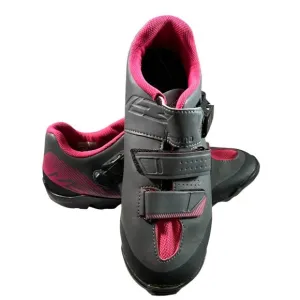 Shimano Cycling Shoes Womens size 9.5 Pink Gray Hook Loop SH-ME3