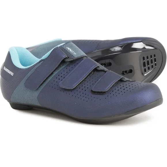 Shimano RC1 Road Cycling Shoes 3 Hole SPD Navy Womens Size EU 37 US 5.5