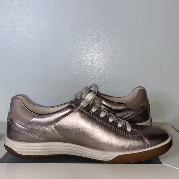Shoes Ecco Chase Ii Tie In Moon Rock Metallic Women Casual Sneaker 40 (US 9-9.5)