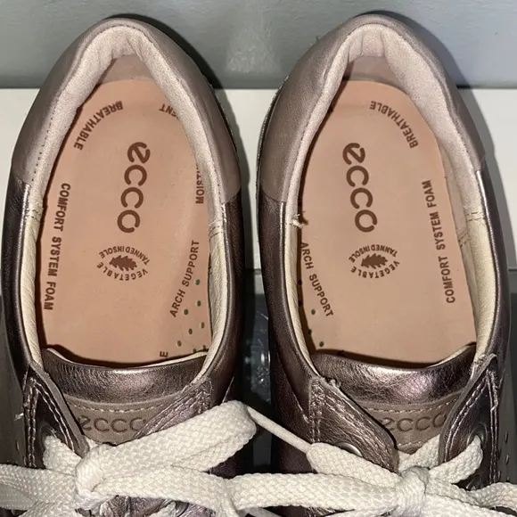 Shoes Ecco Chase Ii Tie In Moon Rock Metallic Women Casual Sneaker 40 (US 9-9.5)