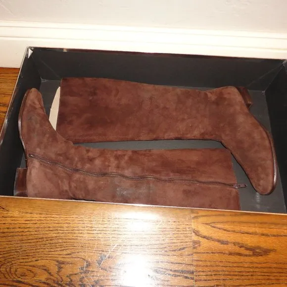 SIGERSON MORRISON Women's &quot;Nero&quot; Brown Suede Tall Riding Boots Size 7-7.5 w/ Box