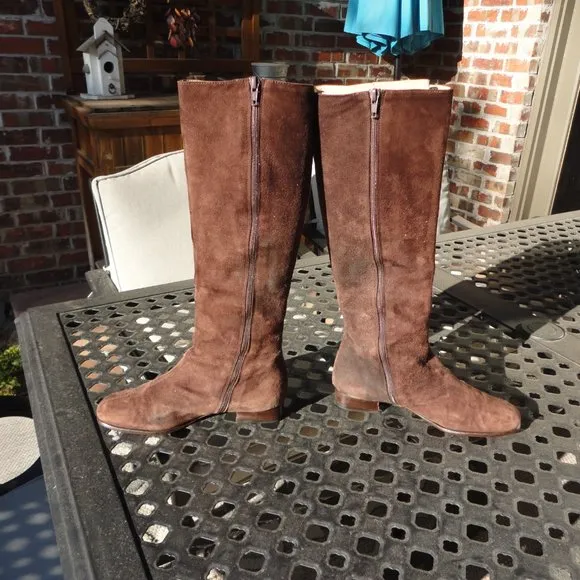 SIGERSON MORRISON Women's &quot;Nero&quot; Brown Suede Tall Riding Boots Size 7-7.5 w/ Box
