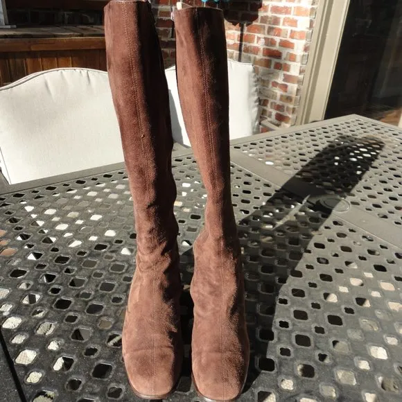 SIGERSON MORRISON Women's &quot;Nero&quot; Brown Suede Tall Riding Boots Size 7-7.5 w/ Box
