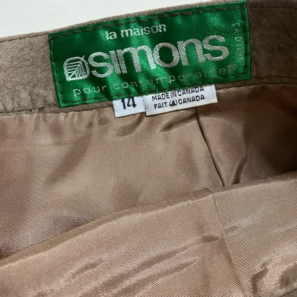 Simons - Vintage leather mini skirt