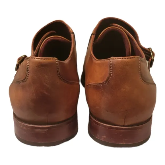 Size 11.5 Aston Grey Kedaeri Monk Strap Slip-On Dress Shoes/Genuine Leather