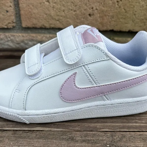 Size 3Y Kids Nike Court Royale (PSV)  White/Pink/Blue 833536-108
