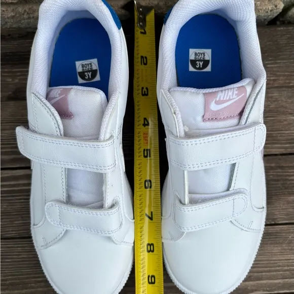 Size 3Y Kids Nike Court Royale (PSV)  White/Pink/Blue 833536-108