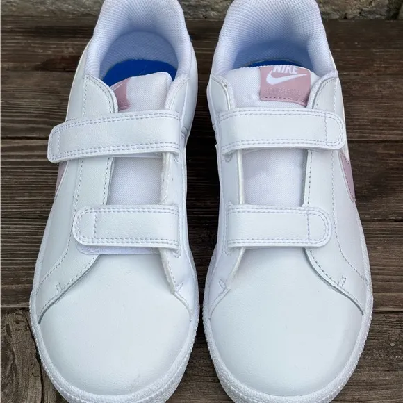 Size 3Y Kids Nike Court Royale (PSV)  White/Pink/Blue 833536-108