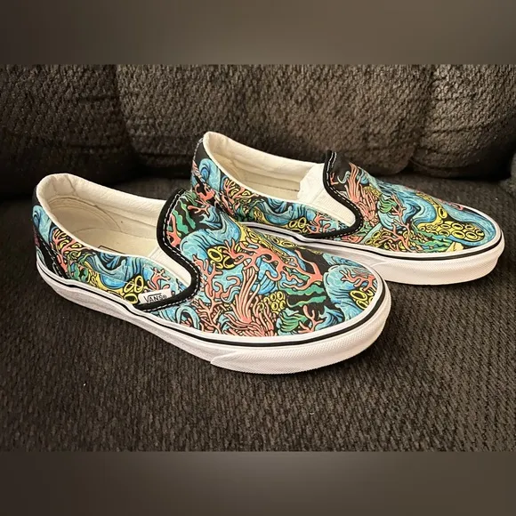 Size 4.5 Men’s Women’s 6.5 - VANS Classic Slip-On coral reef Barely Worn