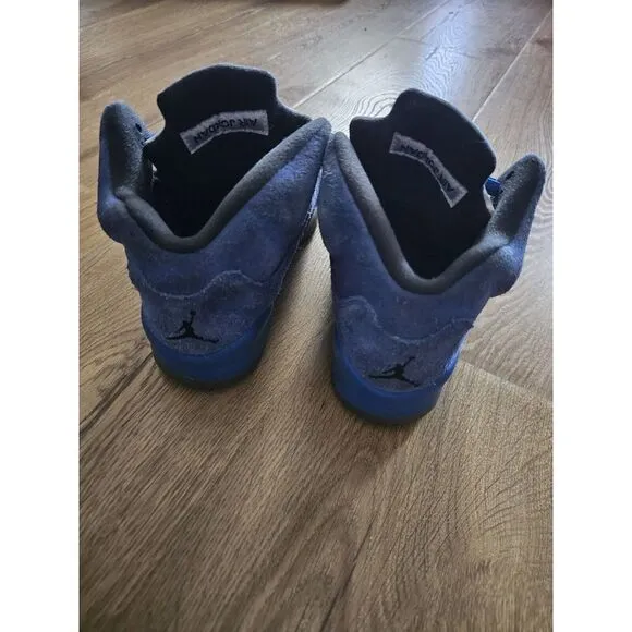 Size 5Y  - Air Jordan 5 Retro‎ Blue Suede (No box)