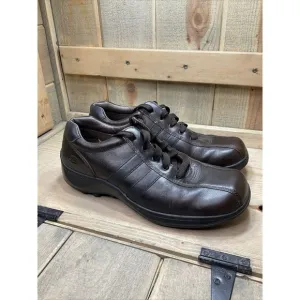 Skechers 4400 Mens US11 Casual Brown Leather Lace Up Walking Shoes Oxford