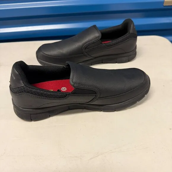 Skechers Black Slip-On Shoes US 10.5 Mens Memory Foam Comfort Casual Workwear