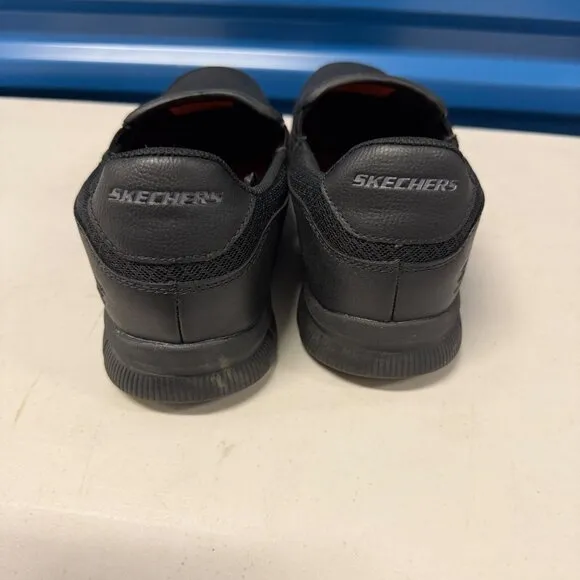 Skechers Black Slip-On Shoes US 10.5 Mens Memory Foam Comfort Casual Workwear