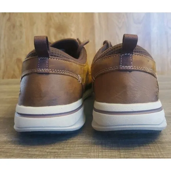 Skechers Elent Leven Leather Lace Up Shoes Mens Size 11 Brown