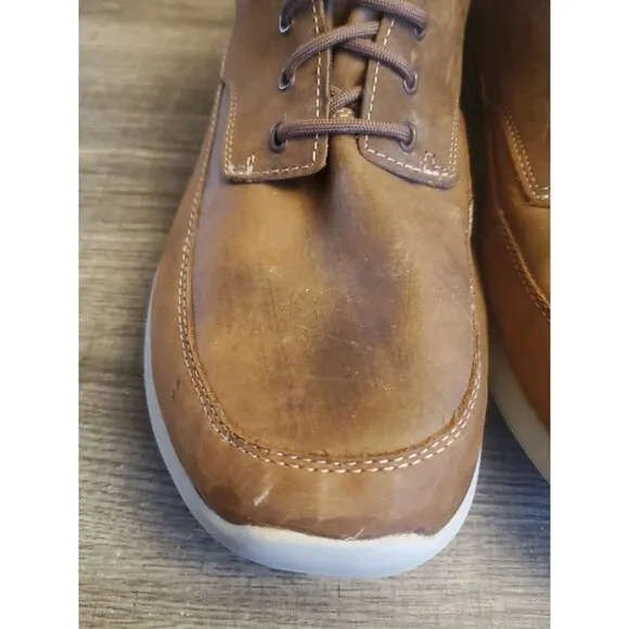 Skechers Elent Leven Leather Lace Up Shoes Mens Size 11 Brown