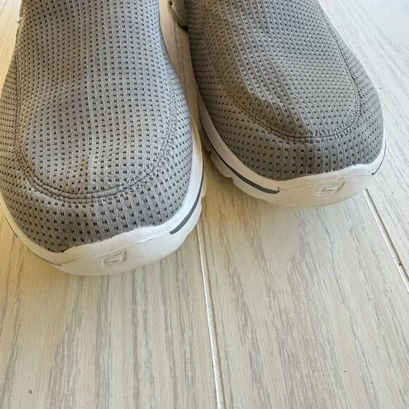 Skechers Go Walk 3 Goga Mat Gray Slip On Walk Shoes 54045 Men Size 12