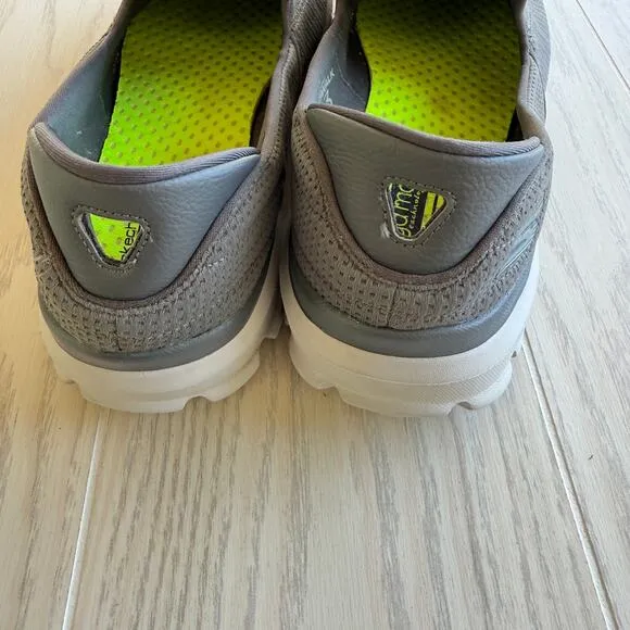 Skechers Go Walk 3 Goga Mat Gray Slip On Walk Shoes 54045 Men Size 12