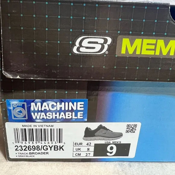 Skechers Gray and Black Athletic Shoes with Memory Foam