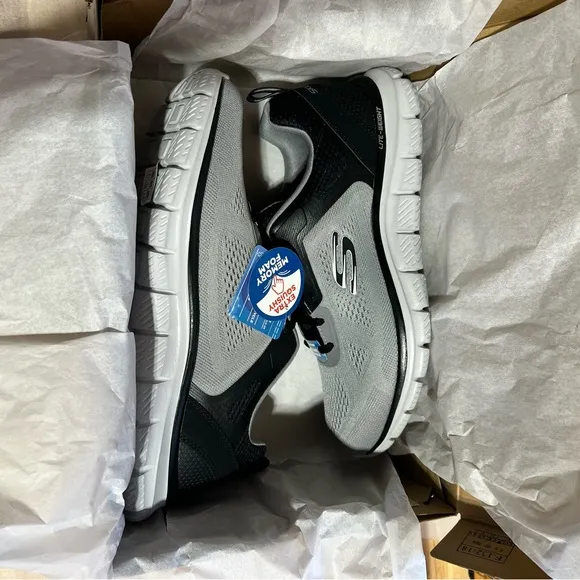 Skechers Gray and Black Athletic Shoes with Memory Foam