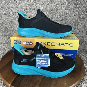 Skechers Hands Free Slip-ins Bobs Squad Chaos-Tough Walk Mens Size 7 Shoes Black