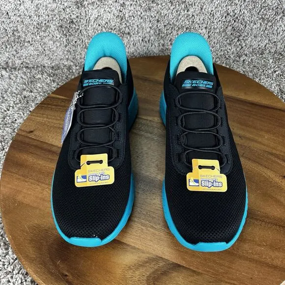 Skechers Hands Free Slip-ins Bobs Squad Chaos-Tough Walk Mens Size 7 Shoes Black