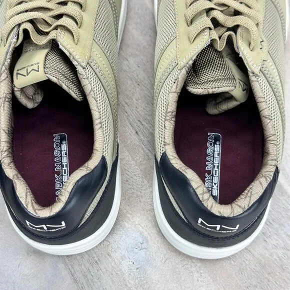 Skechers Mark Nason Mens Sneakers Size 14 Taupe Lace Up Casual Shoes 222187 New