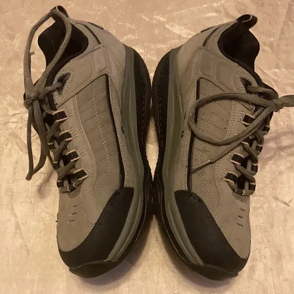 Skechers Shape-ups Gray Lace Up Sneakers