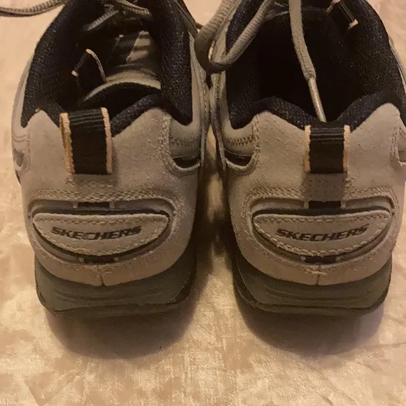 Skechers Shape-ups Gray Lace Up Sneakers