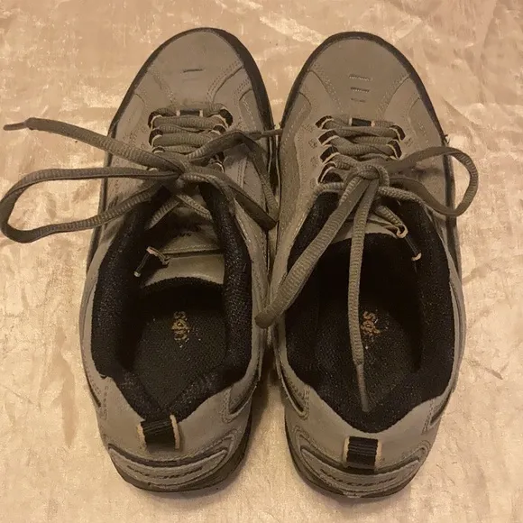Skechers Shape-ups Gray Lace Up Sneakers