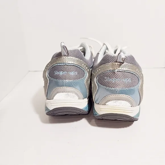 Skechers Shape Ups White Gray Tennis Shoes Size 10