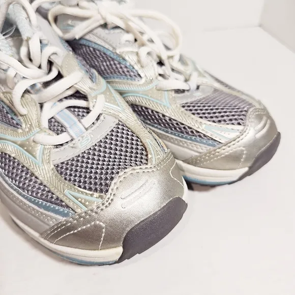 Skechers Shape Ups White Gray Tennis Shoes Size 10