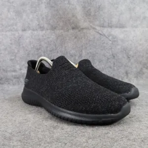 Skechers Shoes Womens 9.5 Slip On Sneaker Athletic Comfort Stretch Trainer Black