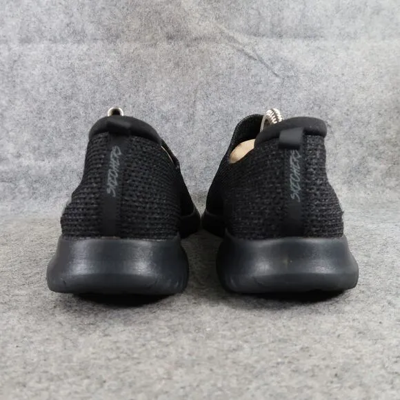 Skechers Shoes Womens 9.5 Slip On Sneaker Athletic Comfort Stretch Trainer Black
