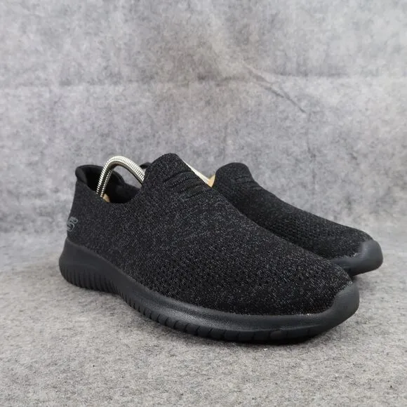 Skechers Shoes Womens 9.5 Slip On Sneaker Athletic Comfort Stretch Trainer Black