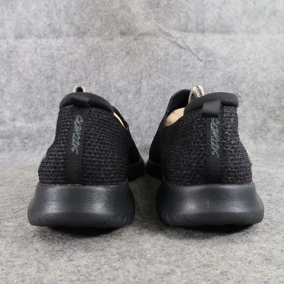 Skechers Shoes Womens 9.5 Slip On Sneaker Athletic Comfort Stretch Trainer Black