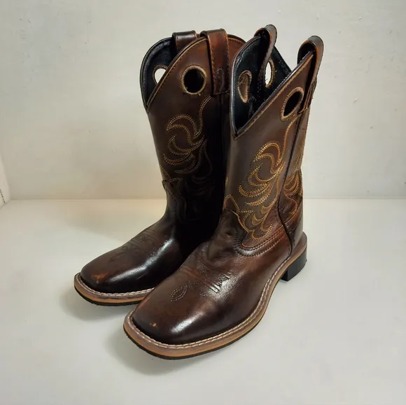 Smoky Mountain Black and Brown Leather Boots