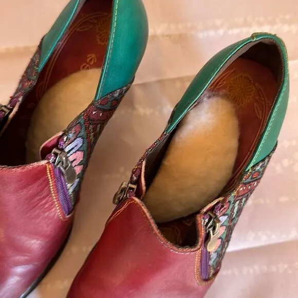 Socofy genuine leather women shoes