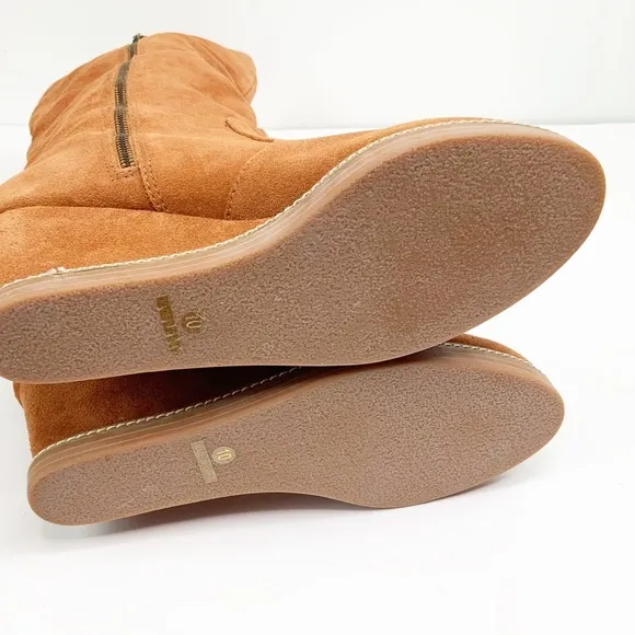 Soft Surroundings NEW Suede Sherpa Wedge Boots 10