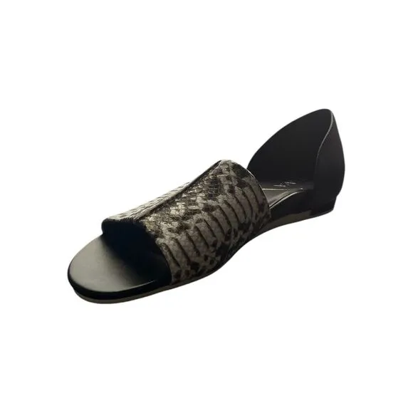 SoftWalk Sava Calera Flat Slip On Black/Grey  Leather Women's Sz US 6.5/EUR 37M