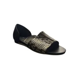 SoftWalk Sava Calera Flat Slip On Black/Grey  Leather Women's Sz US 6.5/EUR 37M
