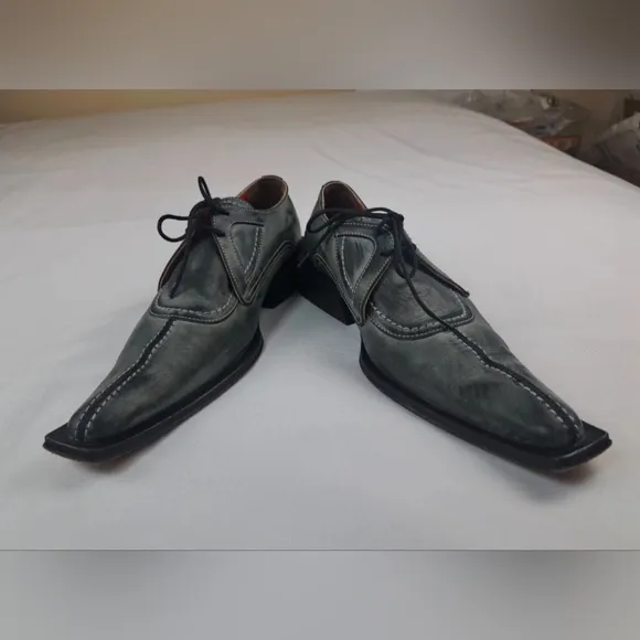 SOLO DC Men's Dress Leather Shoes Unique Elongated Square Toe Design Size 42 (9)